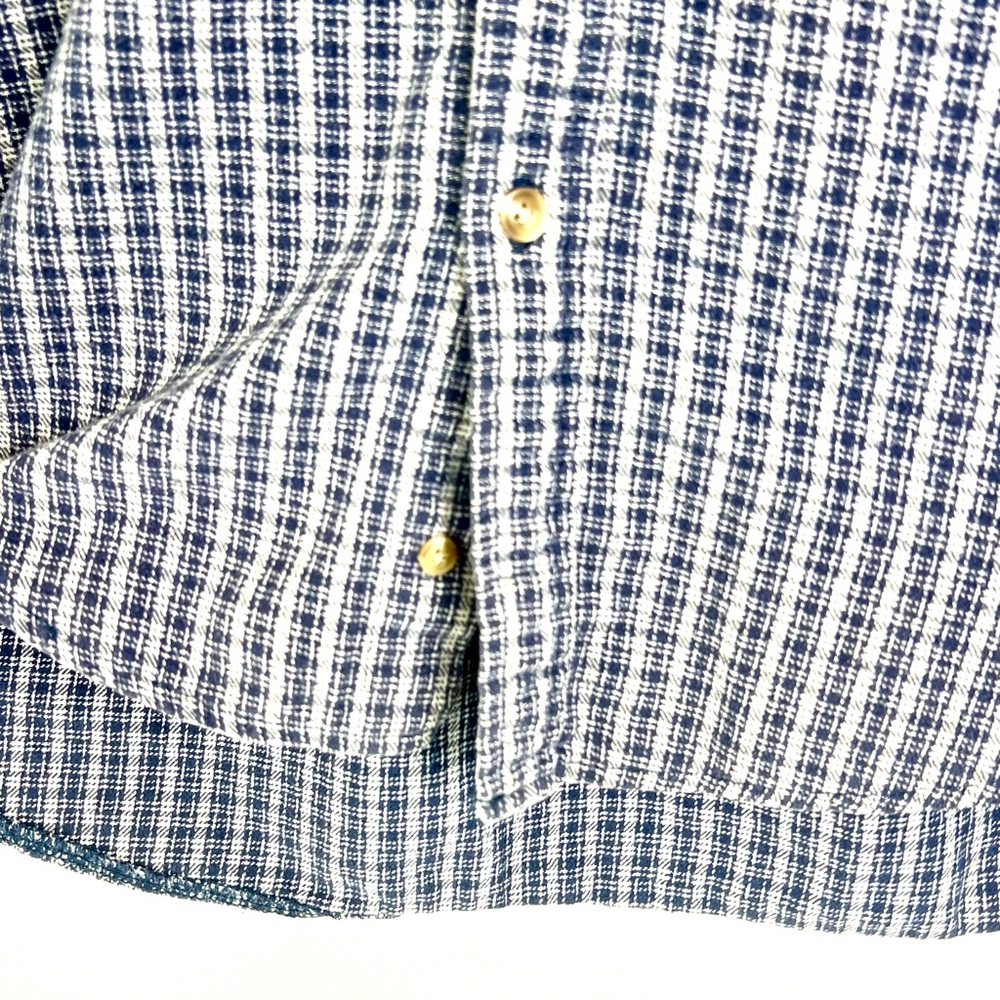 Brandy Melville blue plaid flannel button down - Picture 4 of 7